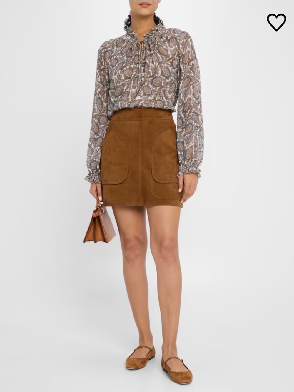 Veronica Beard Norwood Suede Mini Skirt